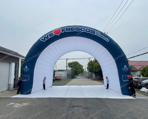 Commercial double-layer inflatable tunnel tent for outdoor events